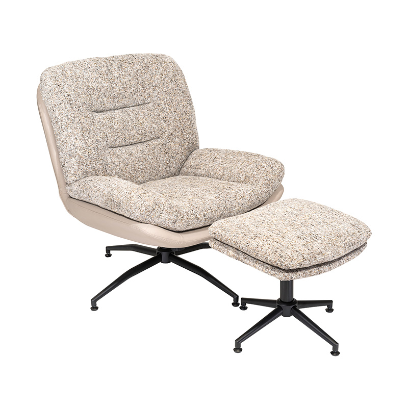 Phong cách mới Ghế Accent Vải/Phòng chờ Phong cách 360 độ với Ottoman/Footrest