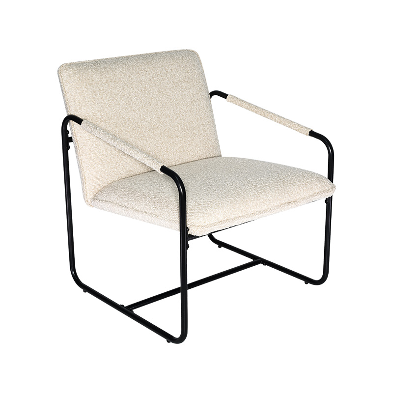 Boucle hoặc Corduroy Fabric Steel Office Lounge Ghế/Ghế Accent/Ghế ARM Ghế bọc và lưng